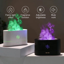Load image into Gallery viewer, Essential Oil Diffuser - Black, 9 Colour Flame Effect