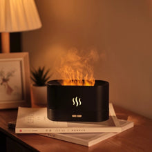 Load image into Gallery viewer, Essential Oil Diffuser - Black, 9 Colour Flame Effect