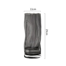 Load image into Gallery viewer, Asymmetric Glass Flower Vase - Grey , 29 cm