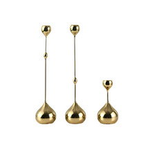 Load image into Gallery viewer, Water Drop Candle Holder Set - Gold