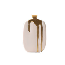 Load image into Gallery viewer, Golden Glaze Vase - Gold and White, 26.3 cm