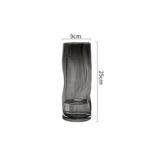 Load image into Gallery viewer, Asymmetric Glass Flower Vase - Grey , 25 cm