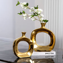 Load image into Gallery viewer, Classic Hollow Vase - Gold, 26cm