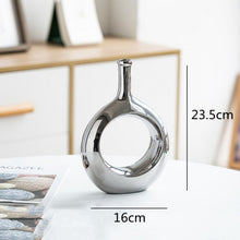 Load image into Gallery viewer, Water Drop Ceramic Vase - Silver, 23.5 cm
