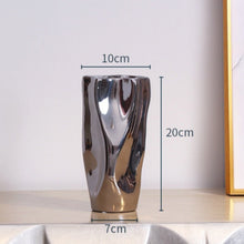 Load image into Gallery viewer, Abstract Flower Ceramic Vase - Silver, 20