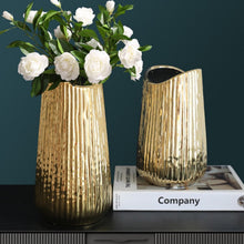 Load image into Gallery viewer, Gold Ceramic Vase - 28 cm