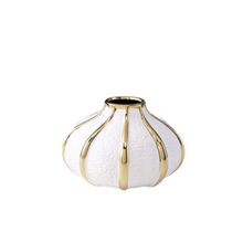 Load image into Gallery viewer, Gold and White Flower Pot - 15 cm