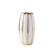 Load image into Gallery viewer, Gold and White Flower Pot - 25.5 cm