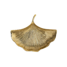 Load image into Gallery viewer, Ginkgo Leaf Metal Plate - Gold, 17 cm