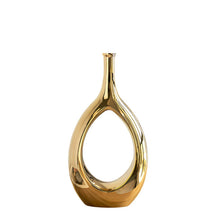 Load image into Gallery viewer, Water Drop Ceramic Vase - Gold, 30 cm