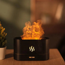 Load image into Gallery viewer, Essential Oil Diffuser - Black, 9 Colour Flame Effect
