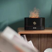 Load image into Gallery viewer, Essential Oil Diffuser - Black, 9 Colour Flame Effect
