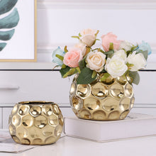 Load image into Gallery viewer, Golden Ceramic Pot - 16 cm
