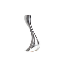 Load image into Gallery viewer, Curved Ceramic Candle Holder- Silver, 24cm
