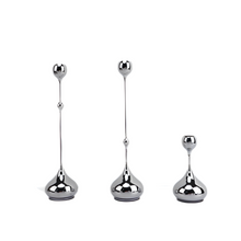 Load image into Gallery viewer, Water Drop Candle Holder Set - Silver
