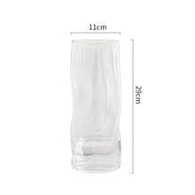 Load image into Gallery viewer, Asymmetric Glass Flower Vase - Clear , 29 cm
