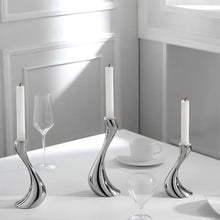 Load image into Gallery viewer, Curved Candle Holder- Silver, 20cm

