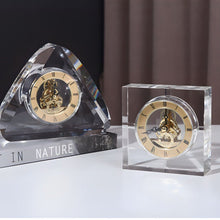 Load image into Gallery viewer, Crystal Antique Table Clock - Triangle
