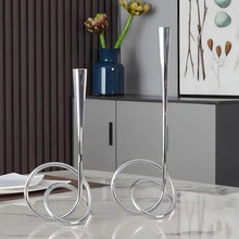 Load image into Gallery viewer, Knot Candle Holder- Silver , 42cm
