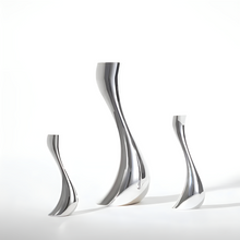Load image into Gallery viewer, Curved Candle Holder- Silver, 20cm
