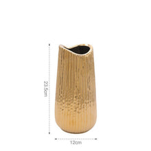 Load image into Gallery viewer, Gold Ceramic Vase - 23 cm
