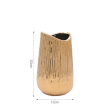 Load image into Gallery viewer, Gold Ceramic Vase - 20 cm

