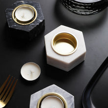 Load image into Gallery viewer, Marble Hexagon Candle Holder - Grey
