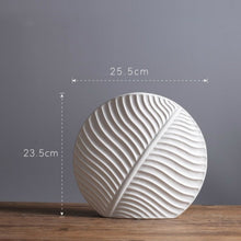 Load image into Gallery viewer, Leaf Ceramic Vase - White, 25.5 cm
