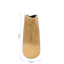 Load image into Gallery viewer, Gold Ceramic Vase - 28 cm
