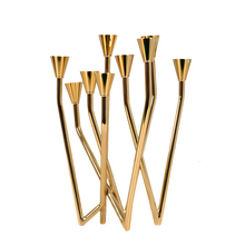 Load image into Gallery viewer, 9 Arm Candle Holder - Gold
