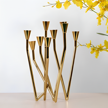 Load image into Gallery viewer, 9 Arm Candle Holder - Gold
